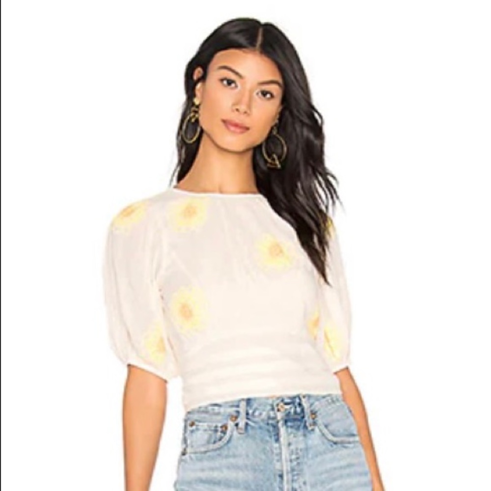 Free People My Girl Blouse in Ivory